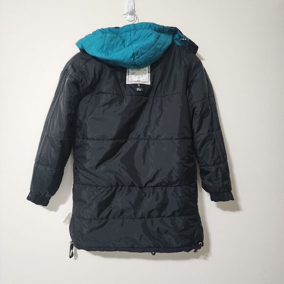 Vintage Obermeyer Womens Austin Hooded Ski Jacket Black Embroidered Size 8 - Picture 9 of 13